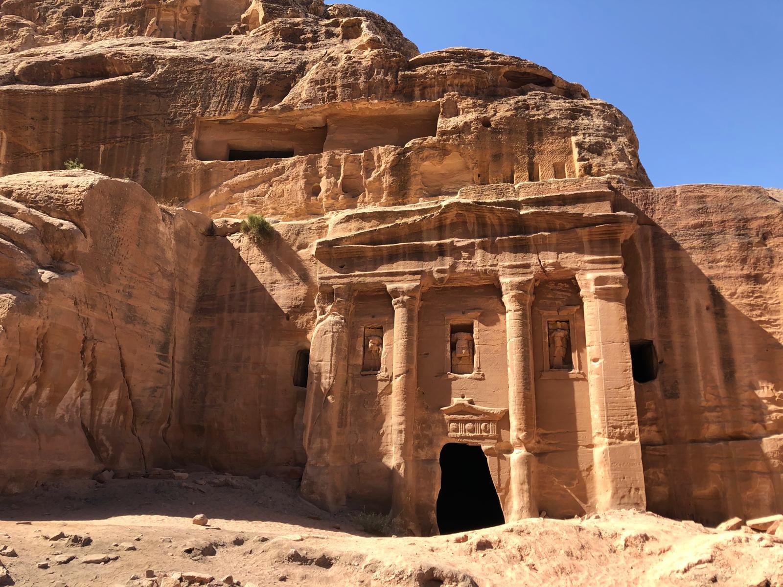 Die Wüstenstadt Petra in Jordanien