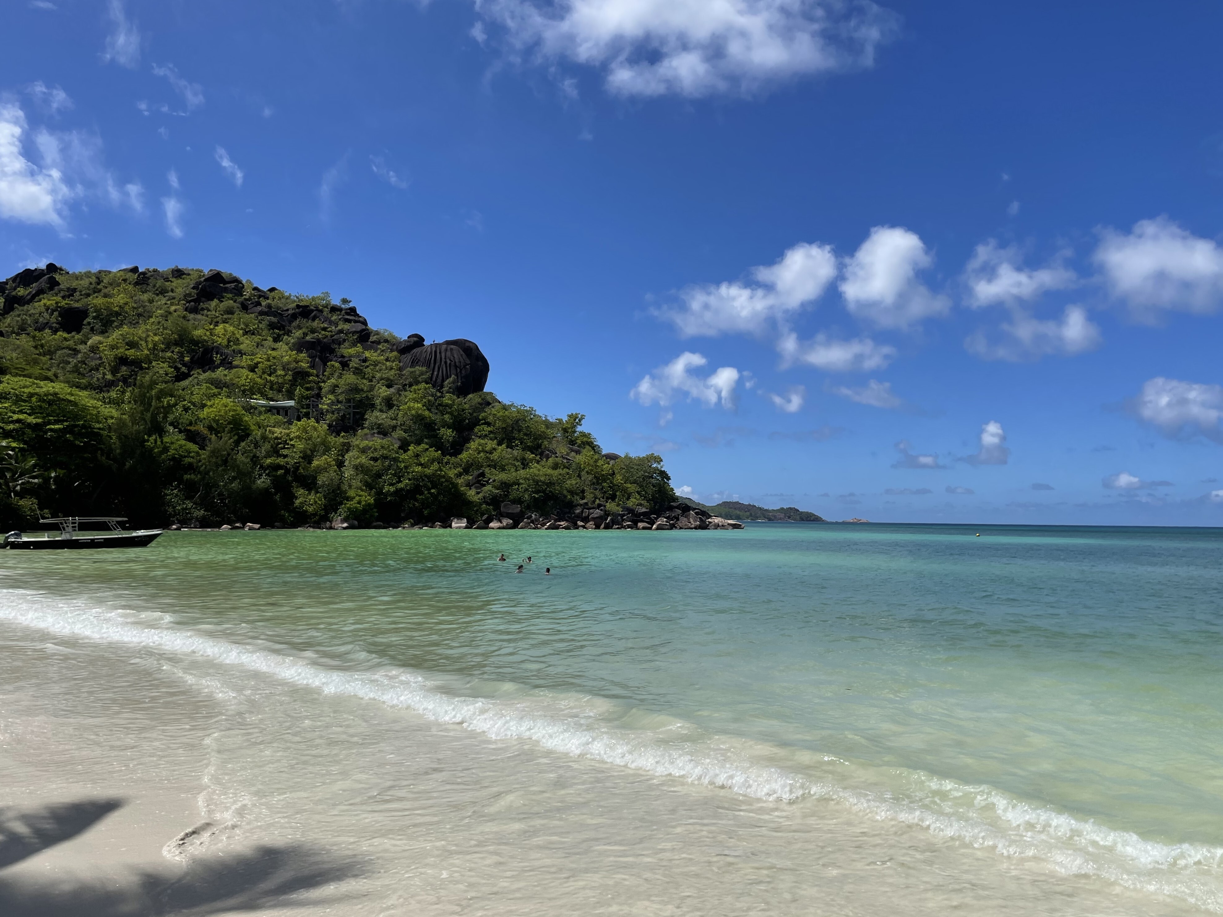 Bädelen auf Praslin Seychellen